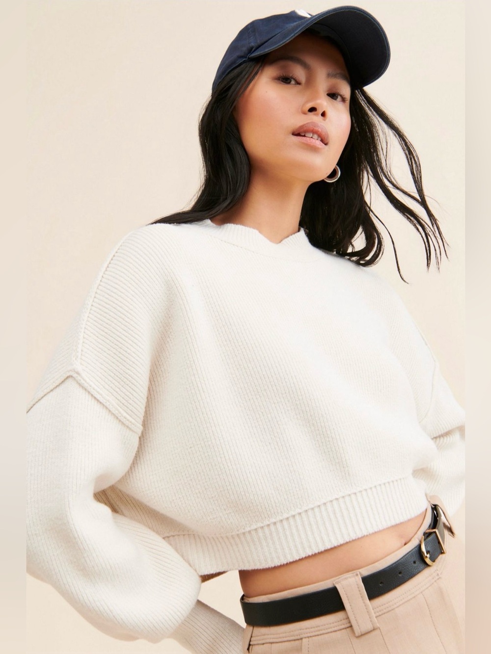 Free People Easy Street Crop Pullover